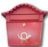 Briefkasten Posthorn Rot